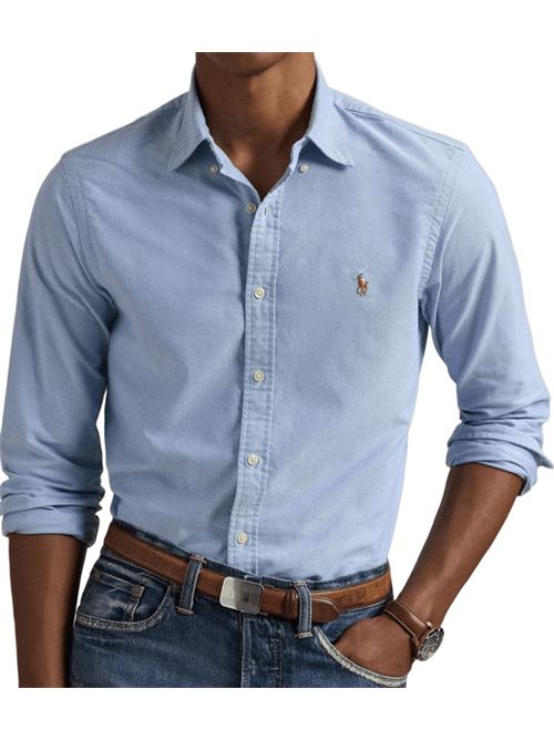 Camicia da uomo in cotone stretch oxford, colore celeste POLO RALPH LAUREN | 710P06688001